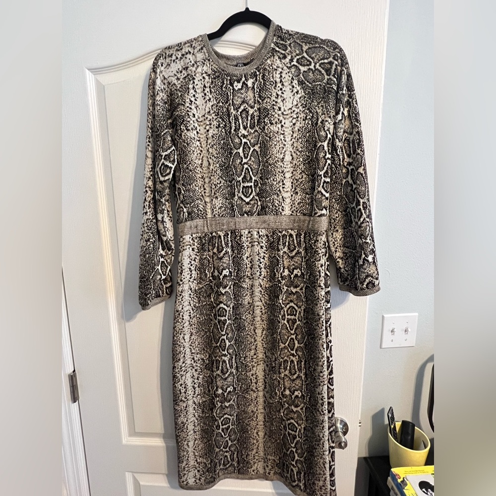 NWT Zara Python Sweater Dress Size M